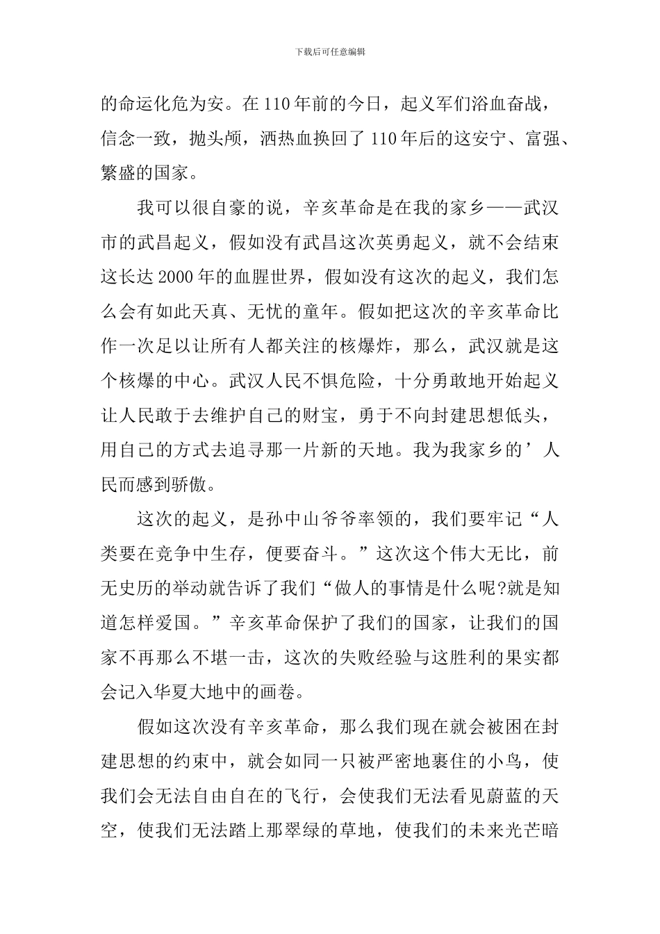 纪念辛亥革命110周年大会观后感_第3页