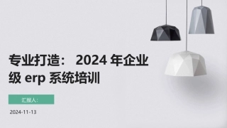 专业打造：2024年企业级erp系统培训