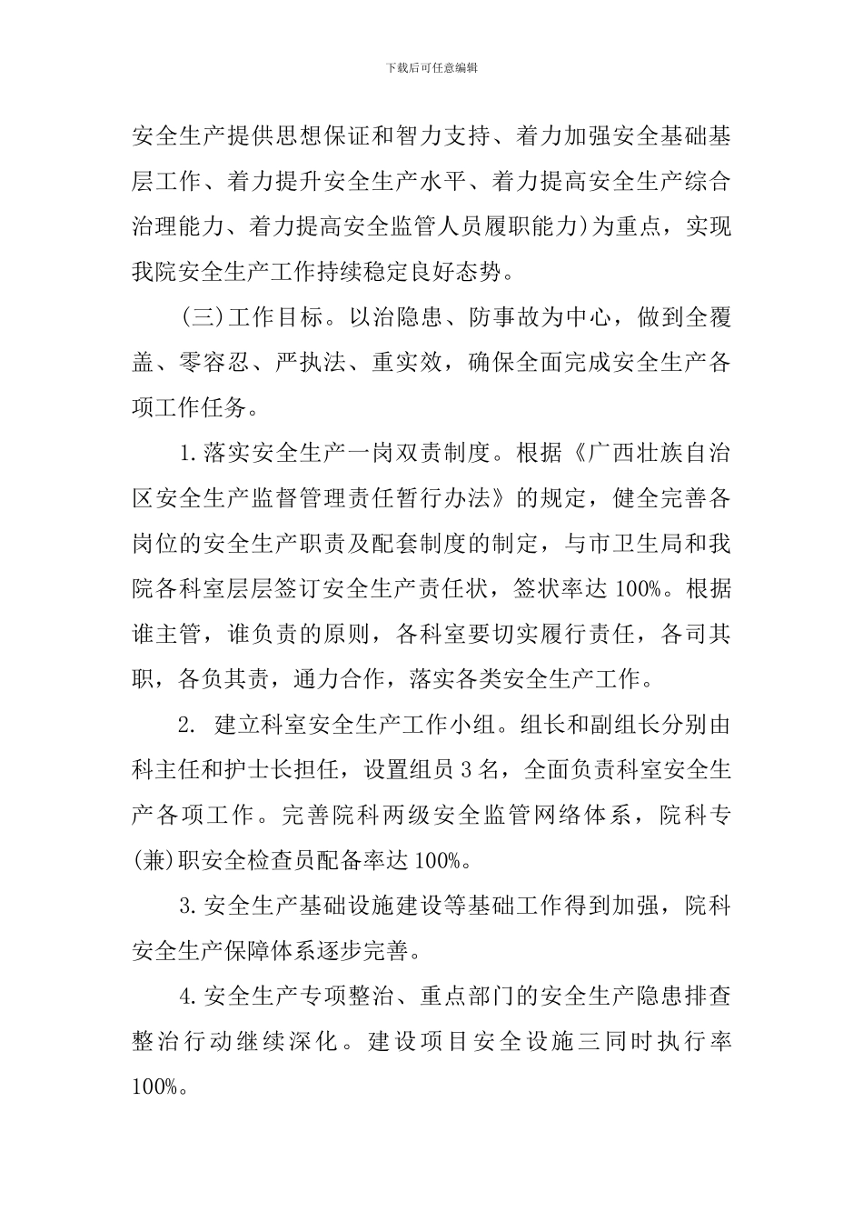 2024医院安全生产工作计划_第2页