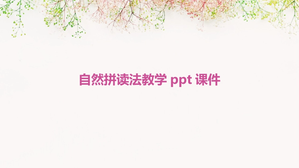 自然拼读法教学ppt课件_第1页