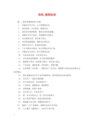 高效,建筑标语 