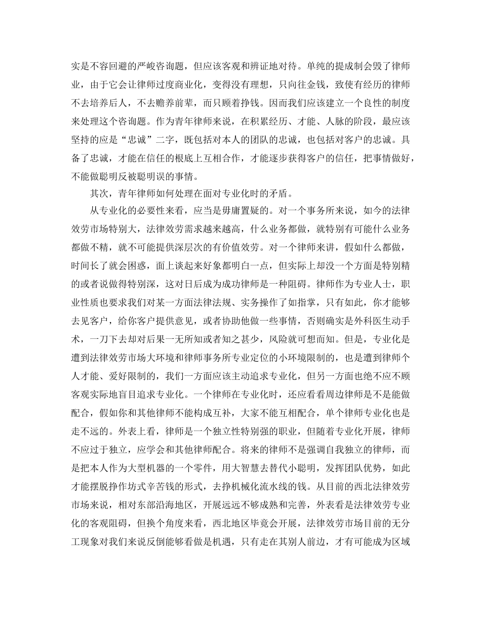 青年律师年度个人工作参考总结模板2024 _第2页