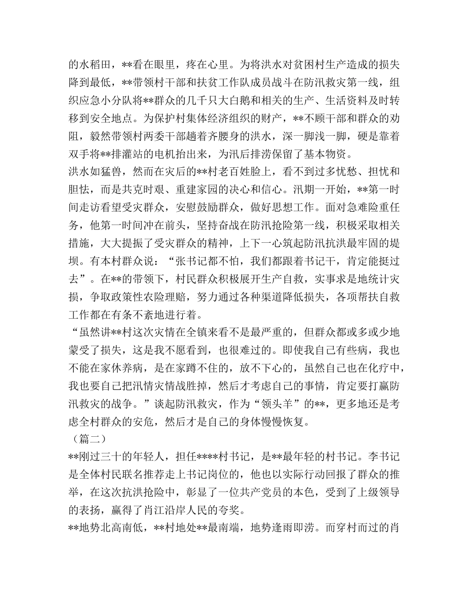 防汛救灾个人事迹 _第2页