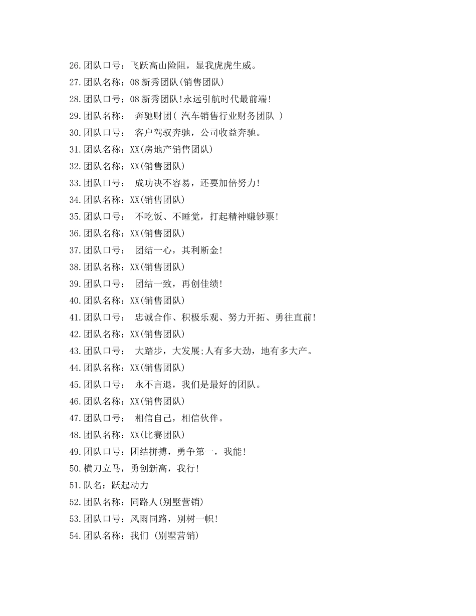 销售团队名称大全【精品】 _第2页