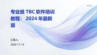 专业级TBC软件培训教程：2024年最新版