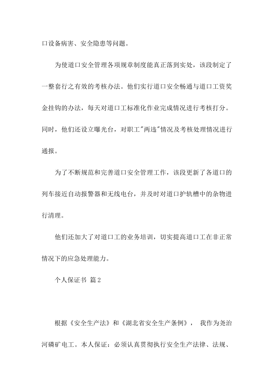 个人保证书模板合集五篇_第2页