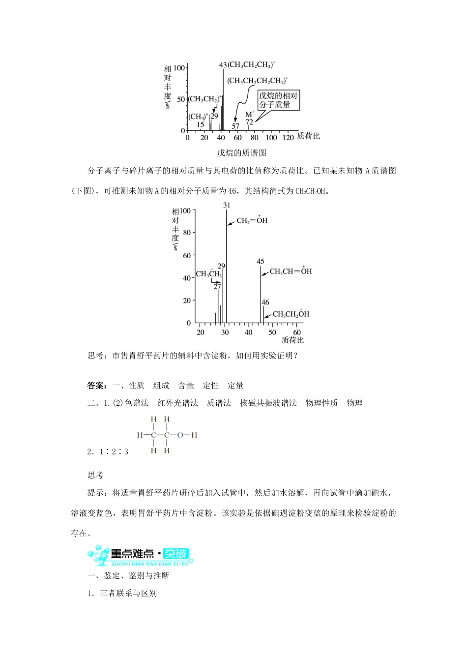 高中化学 第三单元 物质的检测 课题一 物质的检验（第1课时）学案 新人教版选修6-新人教版高二选修6化学学案_第3页