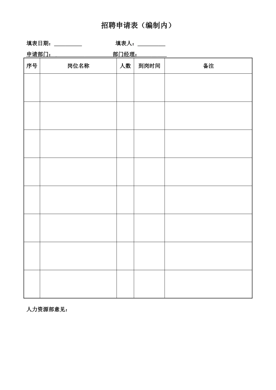 人事表格大全(完整版)_第2页