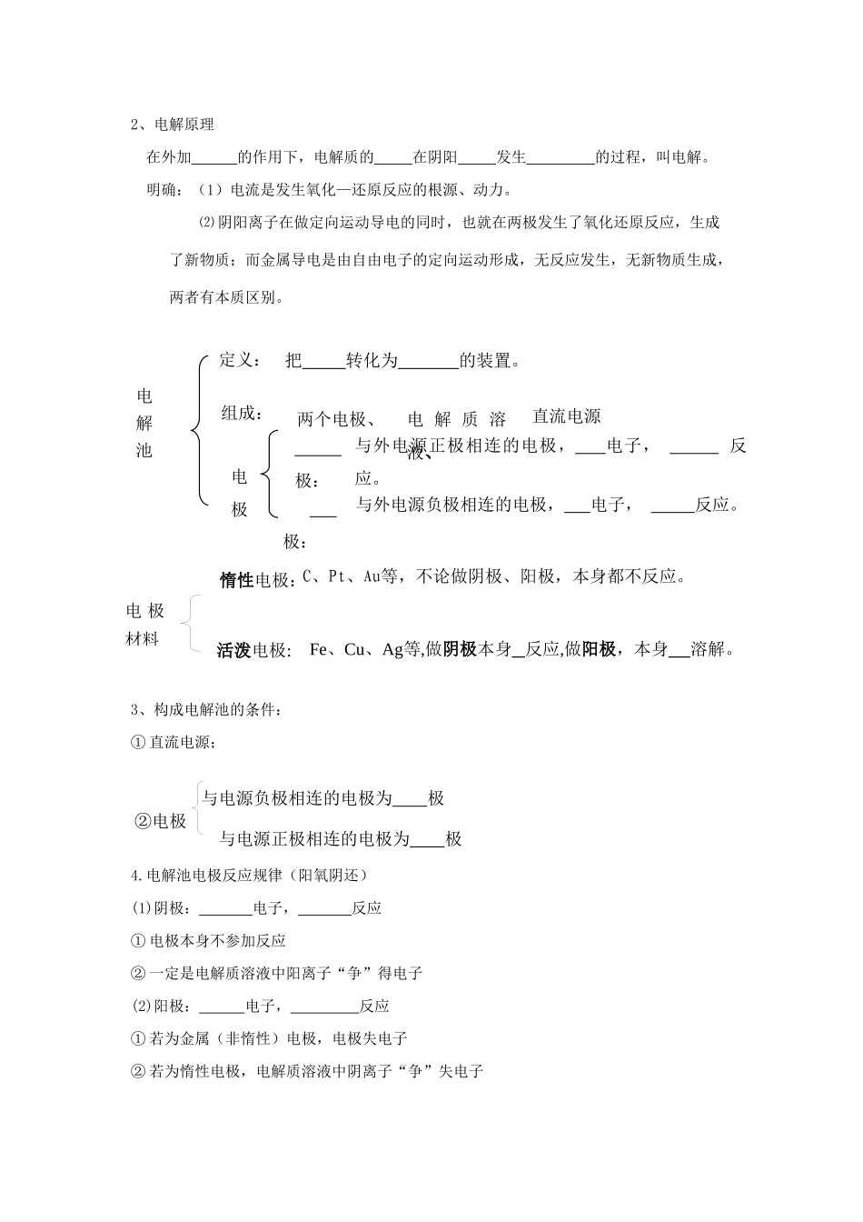 高中化学《电解池》学案4 新人教版选修4_第2页