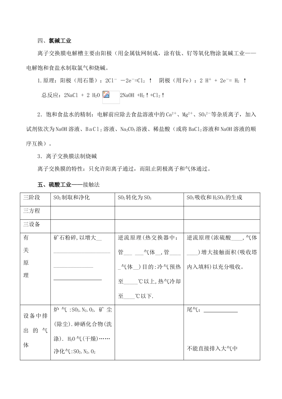 高三化学一轮复习学案：考点36 化学与工农业生产_第3页