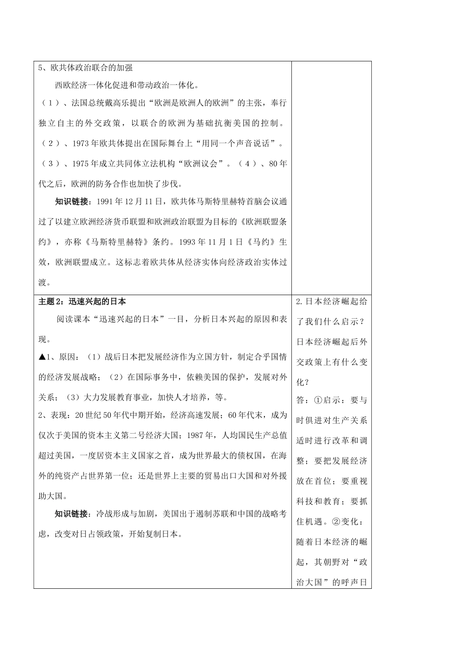 高中历史 专题九 第二课 新兴力量的崛起学案 人民版必修1-人民版高一必修1历史学案_第2页