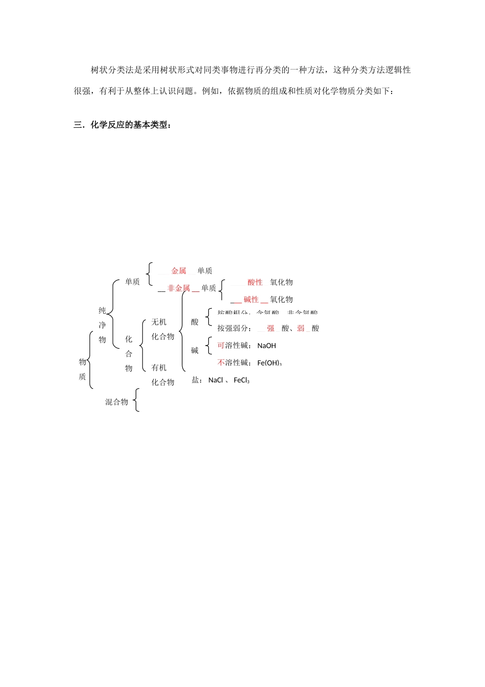高中化学 第2章 化学物质及其变化 第1节 物质的分类（1）导学案 新人教版必修1-新人教版高一必修1化学学案_第2页