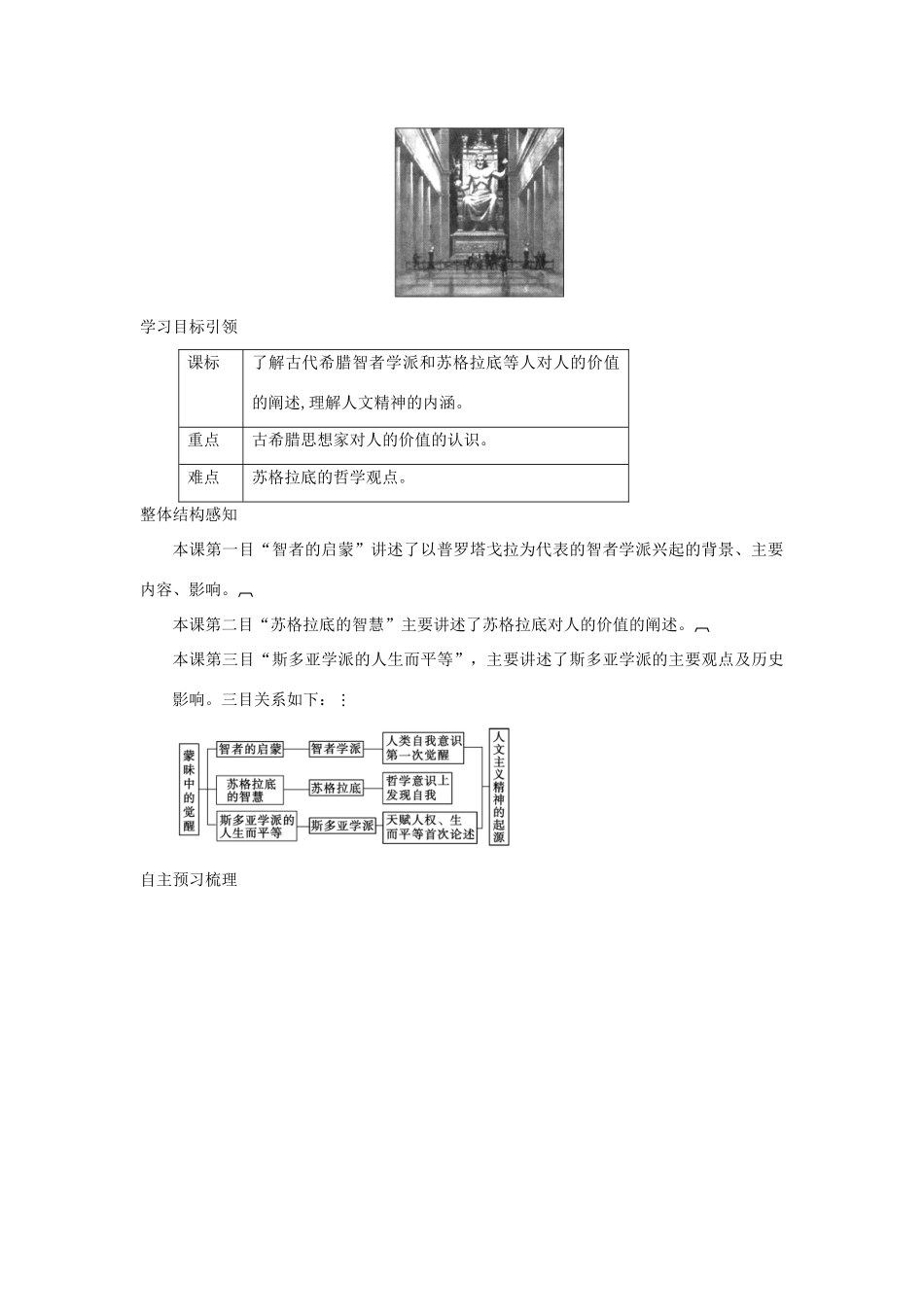 高中历史 专题6 第1课 蒙昧中的觉醒导学案 人民版必修3_第2页
