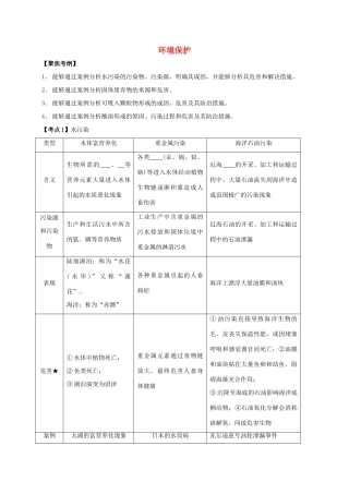江苏省常州市高考地理一轮复习 第二章 环保学案-人教版高三全册地理学案