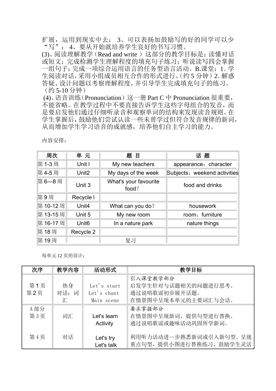 人教版五年级上册英语教学工作计划_第2页
