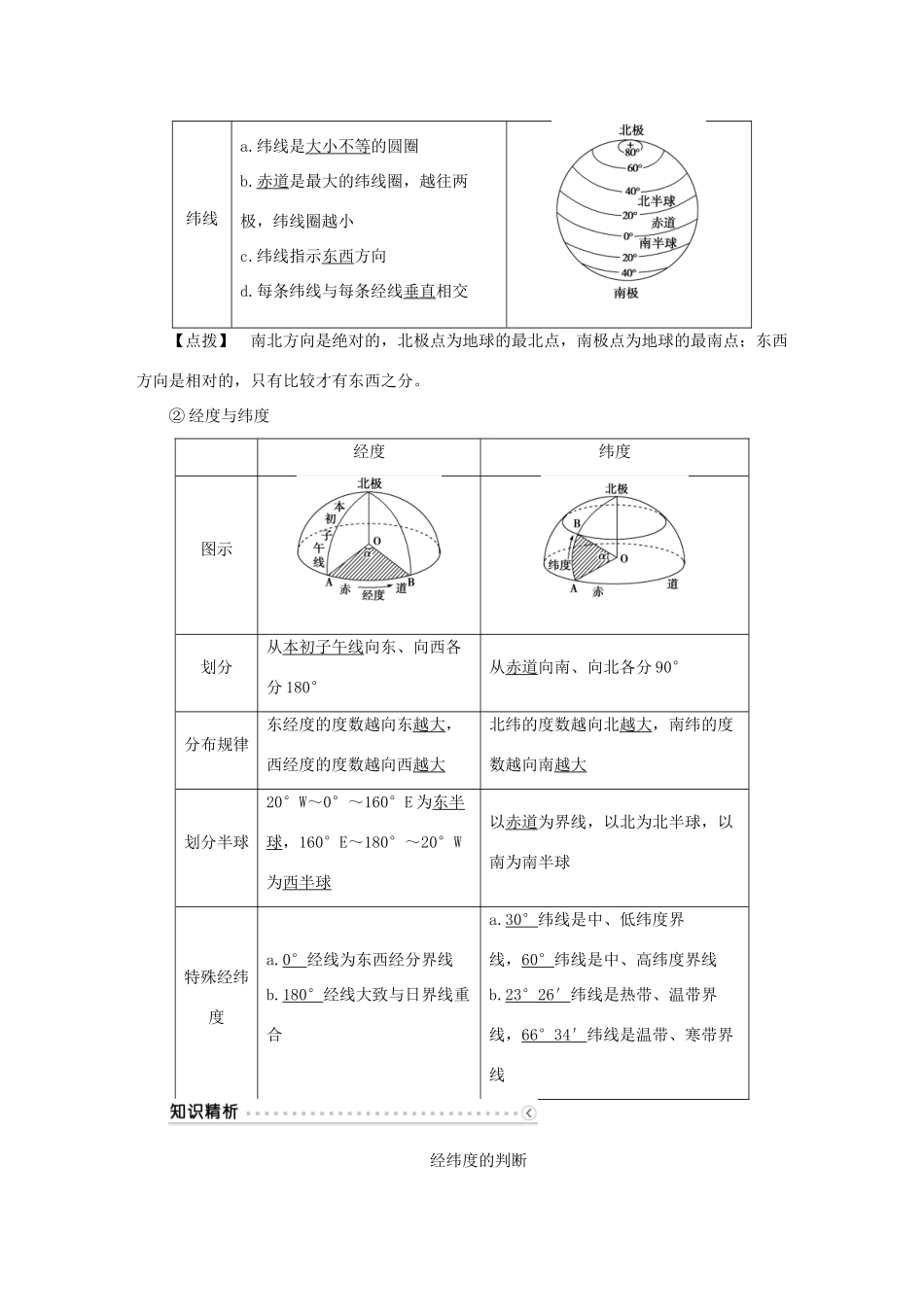 优化方案（新课标）高考地理二轮复习 第一部分 地球和地图 第一单元 地球和地球仪学案-人教版高三全册地理学案_第3页