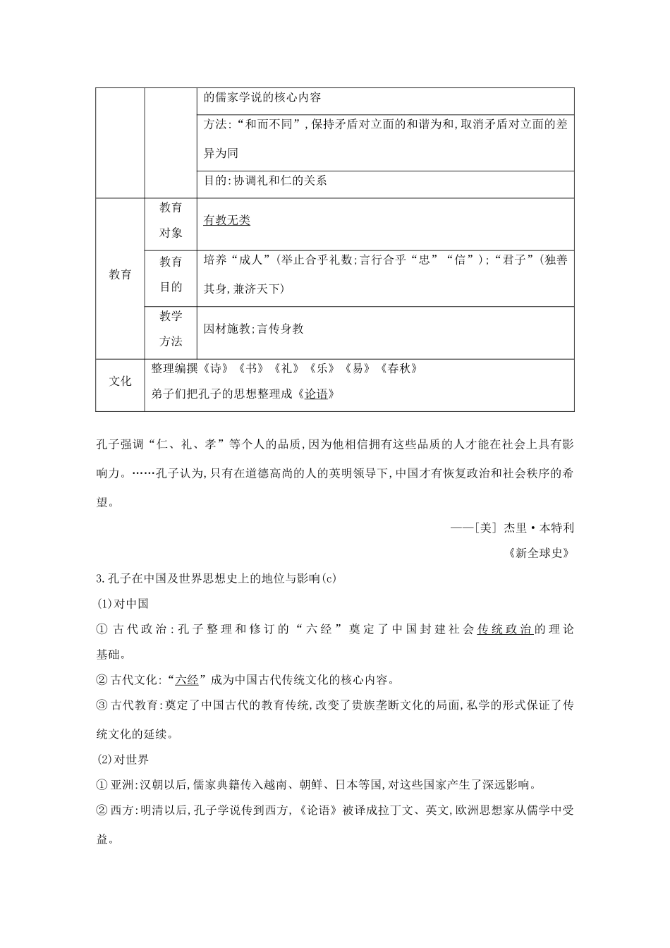 高考历史一轮复习 专题十四 古代中外杰出的政治家与思想家 考点2 东西方先哲导学案 人民版-人民版高三全册历史学案_第2页