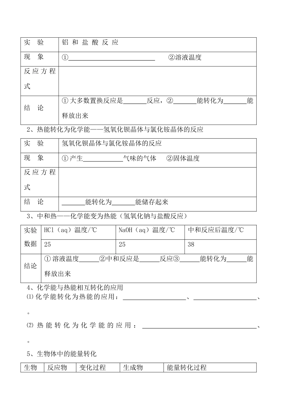 高中化学新人教必修2 化学能与热能 学案_第2页