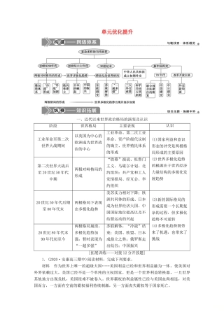 高考历史一轮复习 第六单元 复杂多样的当代世界单元优化提升学案 岳麓版-岳麓版高三全册历史学案
