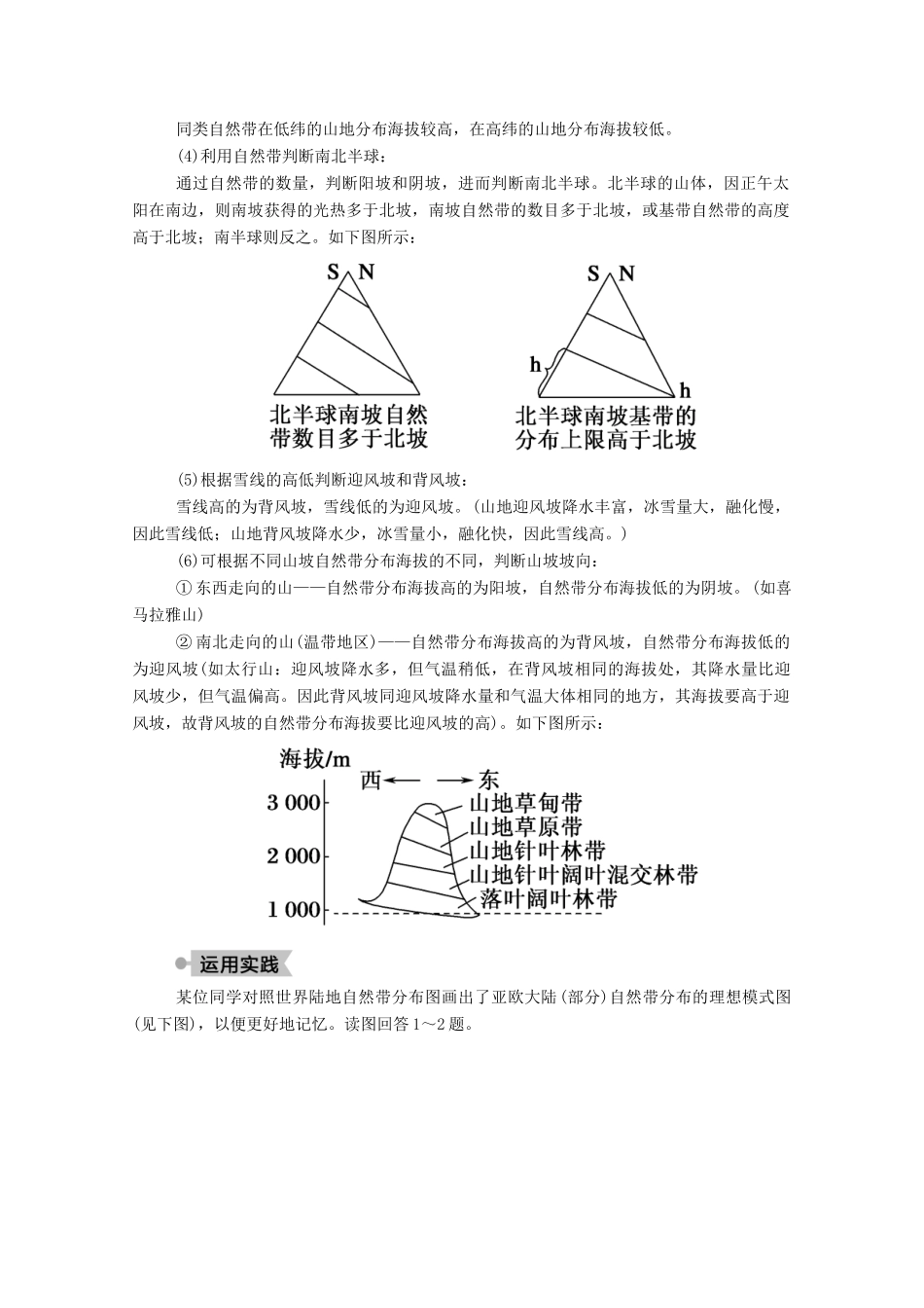 高中地理 第五章 自然地理环境的整体性与差异性章末知识整合学案 新人教版必修1-新人教版高一必修1地理学案_第3页