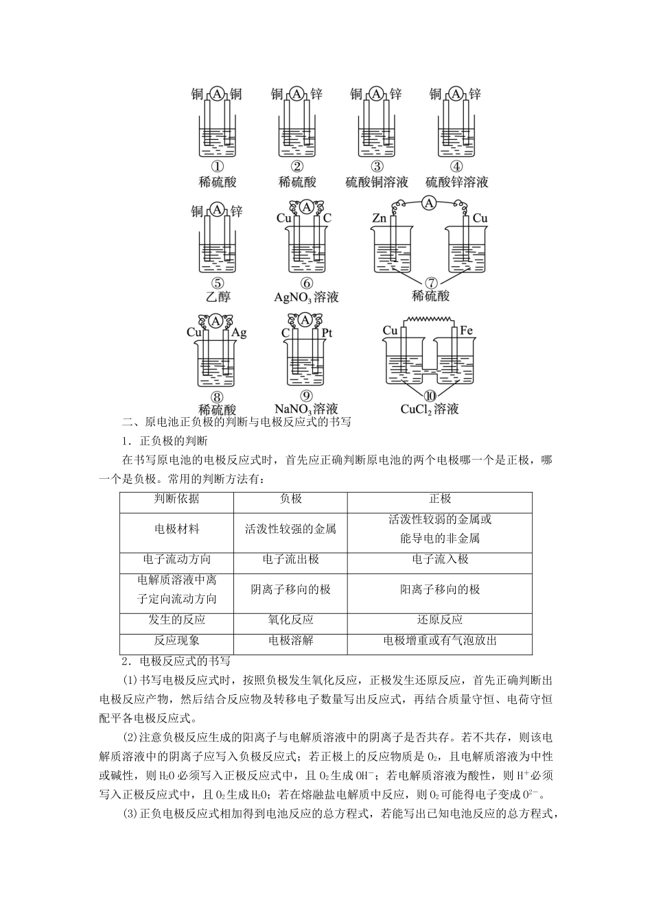 高中化学 专题五 电化学问题研究 课题1 原电池学案 苏教版选修6-苏教版高二选修6化学学案_第2页