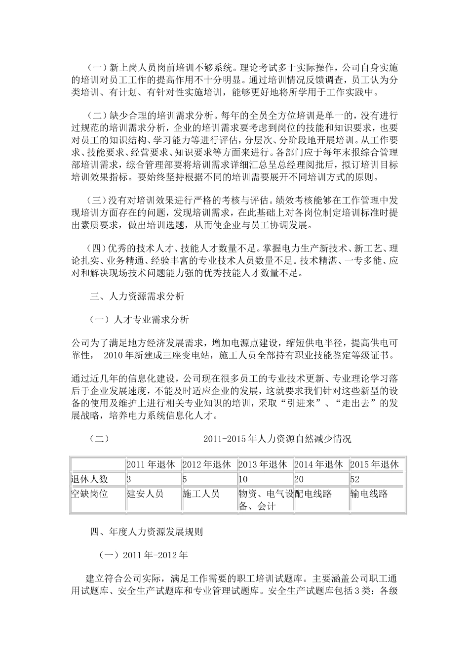人力资源发展规划(2011-2015)_第2页