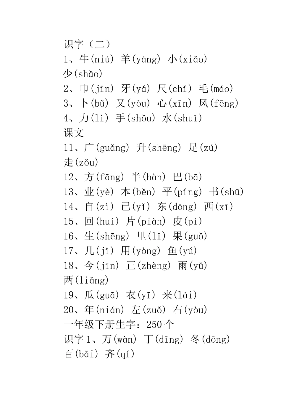 人教版小学生字表_第2页