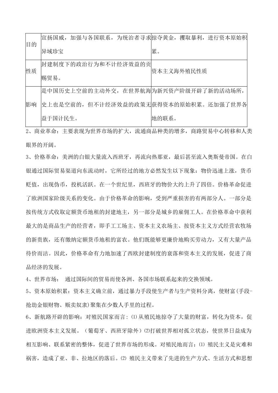高中历史 第7课 新航路的开辟学案 岳麓版必修2_第2页
