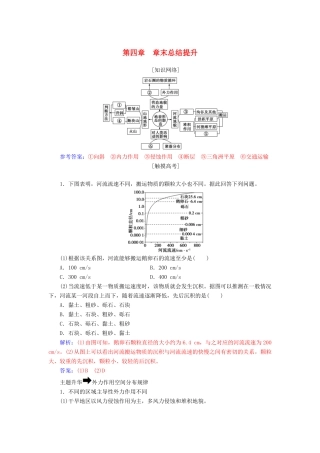 高中地理 第四章 地表形态的塑造章末总结提升学案 新人教版必修1-新人教版高一必修1地理学案