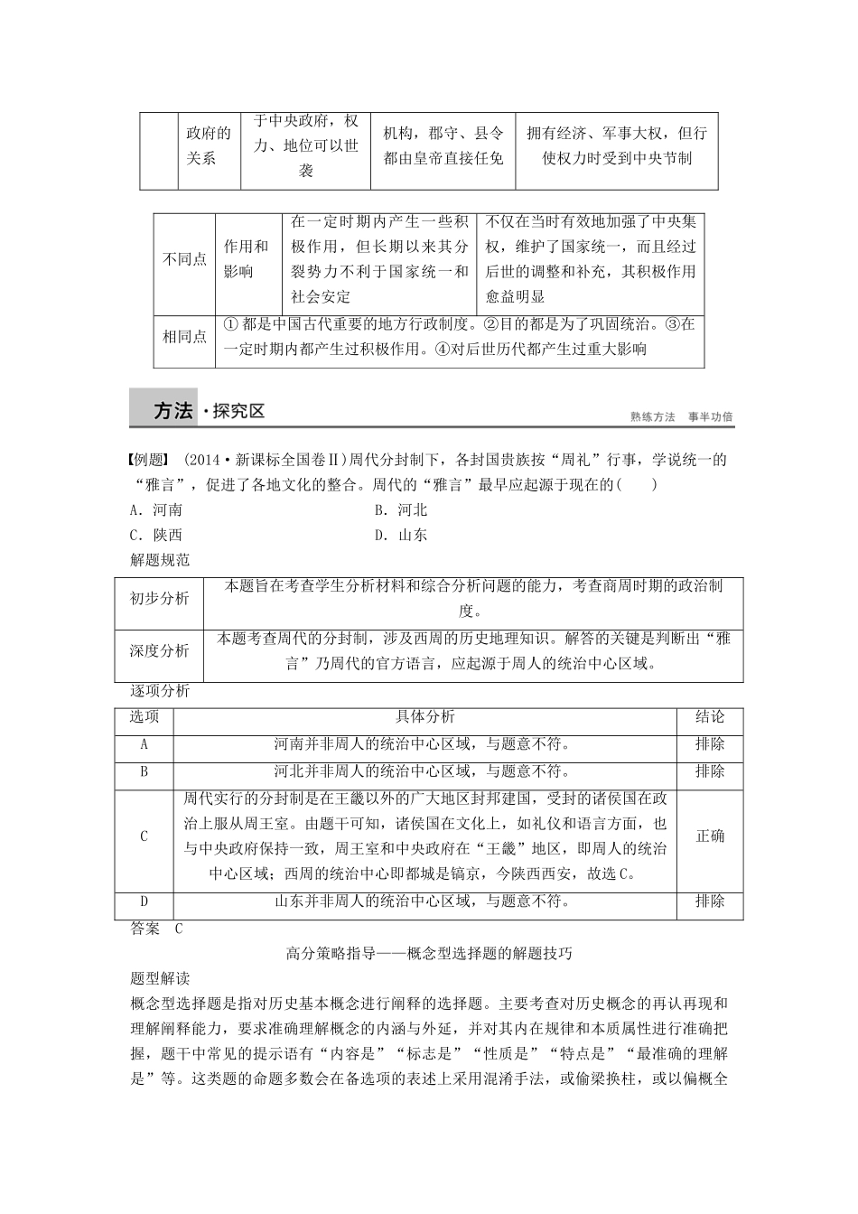 高中历史 专题一 古代中国的政治制度学案 人民版必修1-人民版高一必修1历史学案_第3页
