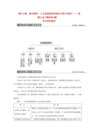 高中历史 第四单元 “从来就没有救世主”单元优化提升学案 岳麓版选修2-岳麓版高二选修2历史学案