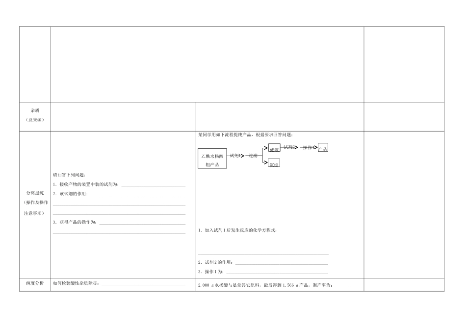 高中化学 有机制备实验教学案_第2页