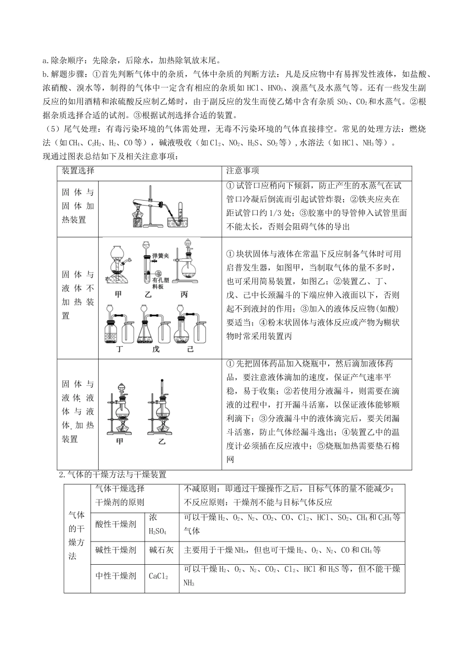 高考化学二轮复习 专题13 物质的制备与定量实验考点讲解学案-人教版高三全册化学学案_第2页
