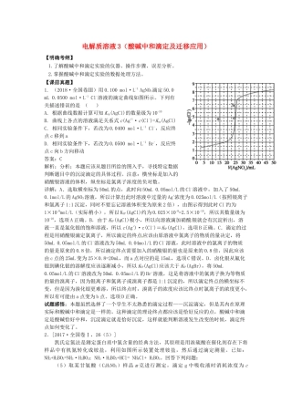 湖南省永州市高考化学二轮复习 课时20 电解质溶液3（酸碱中和滴定及迁移应用）学案-人教版高三全册化学学案