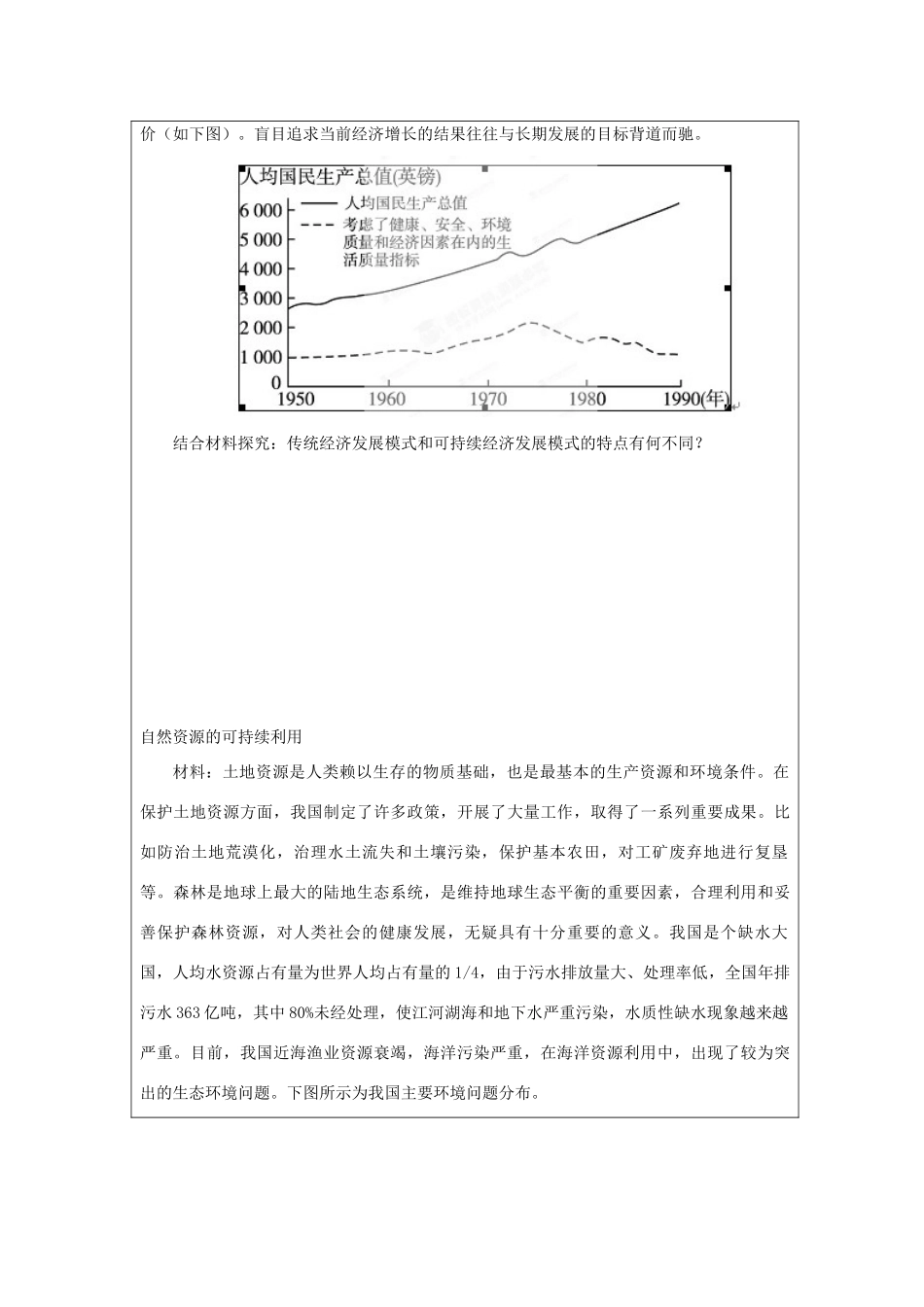 高中地理 第四章 人类与地理环境的协调发展 4.4 协调人地关系的主要途径学案 湘教版必修2-湘教版高一必修2地理学案_第3页