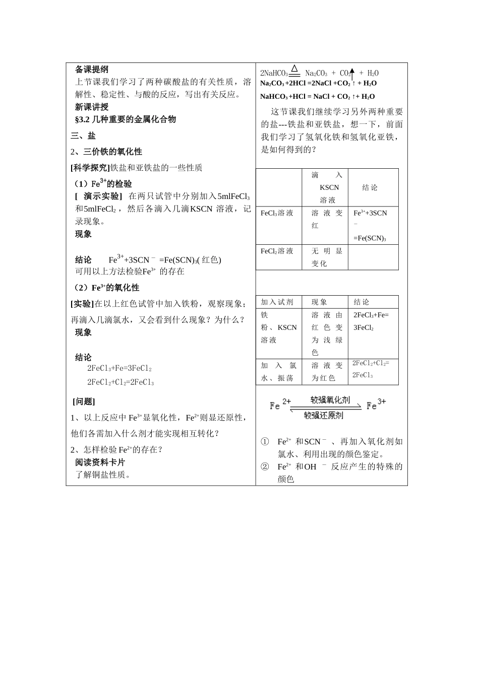 高中化学：3.2《几种重要的金属的化合物》学案-5（新人教版必修1）_第2页