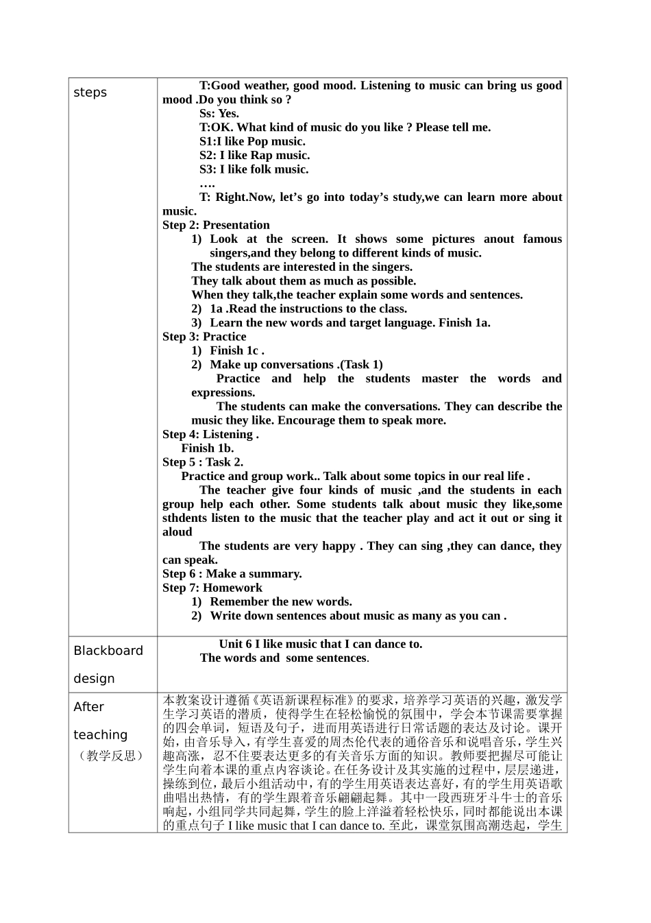人教版新目标英语九年级第六单元教案设计_第2页