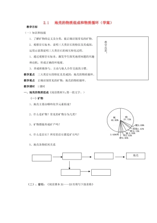 高中地理 第二章《自然环境中的物质运动和能量交换》学案（无答案）湘教版必修1-湘教版高一必修1地理学案