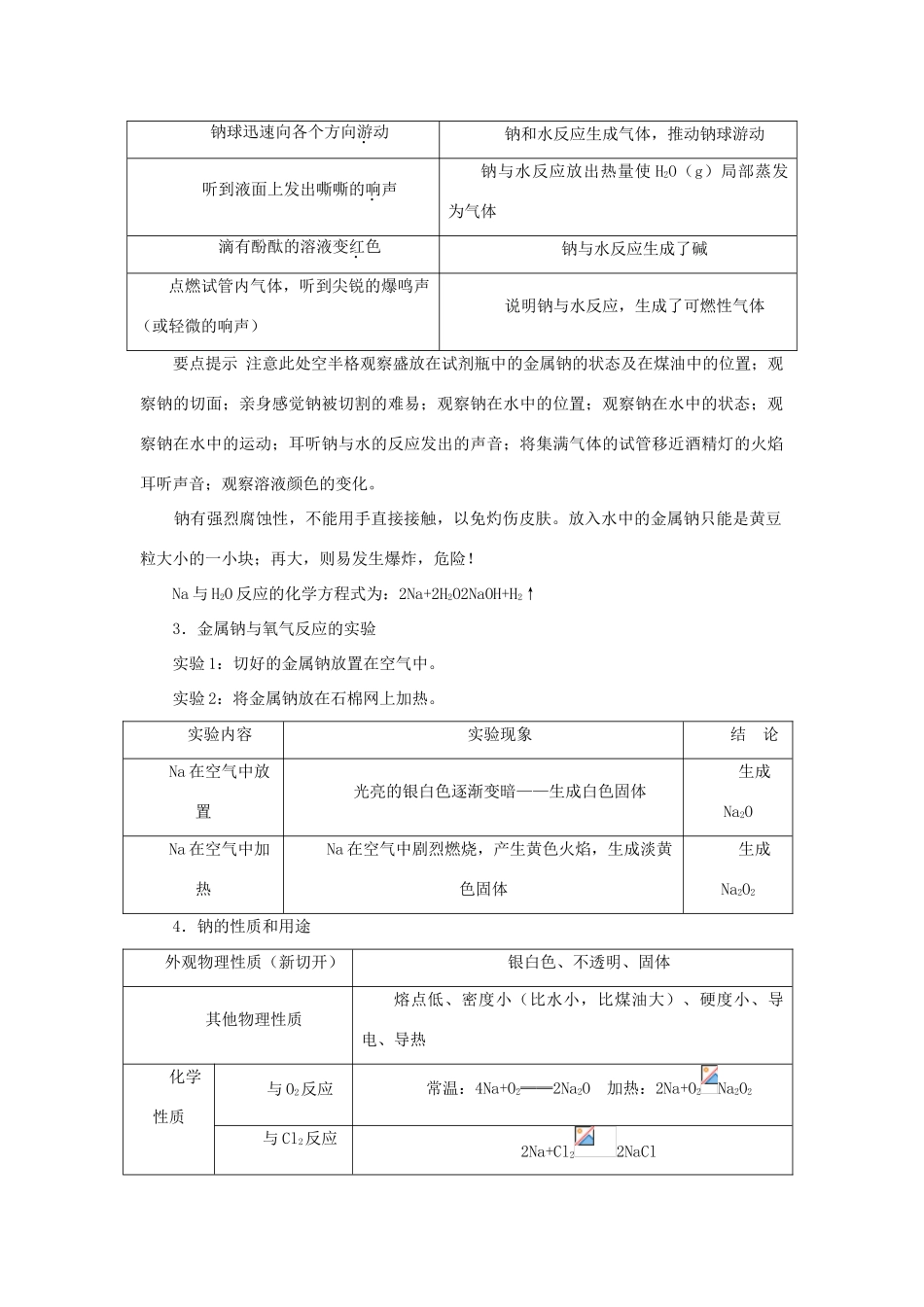 高中化学 第一章 认识化学科学 第2节 研究物质性质的方法和程序学案（2）鲁科版必修1-鲁科版高一必修1化学学案_第2页