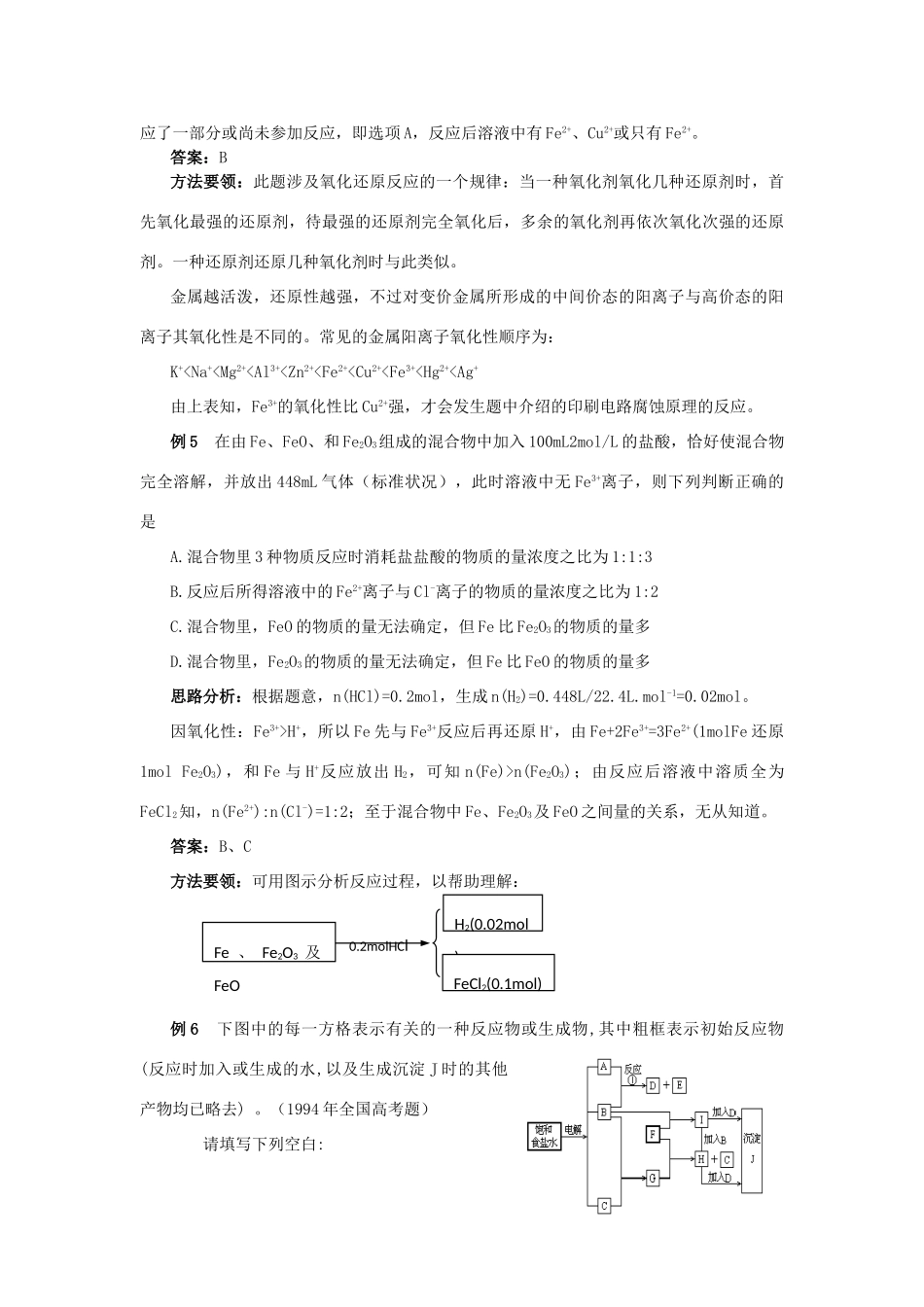 高三化学二轮复习 过渡元素铁和铜学案-人教版高三全册化学学案_第3页