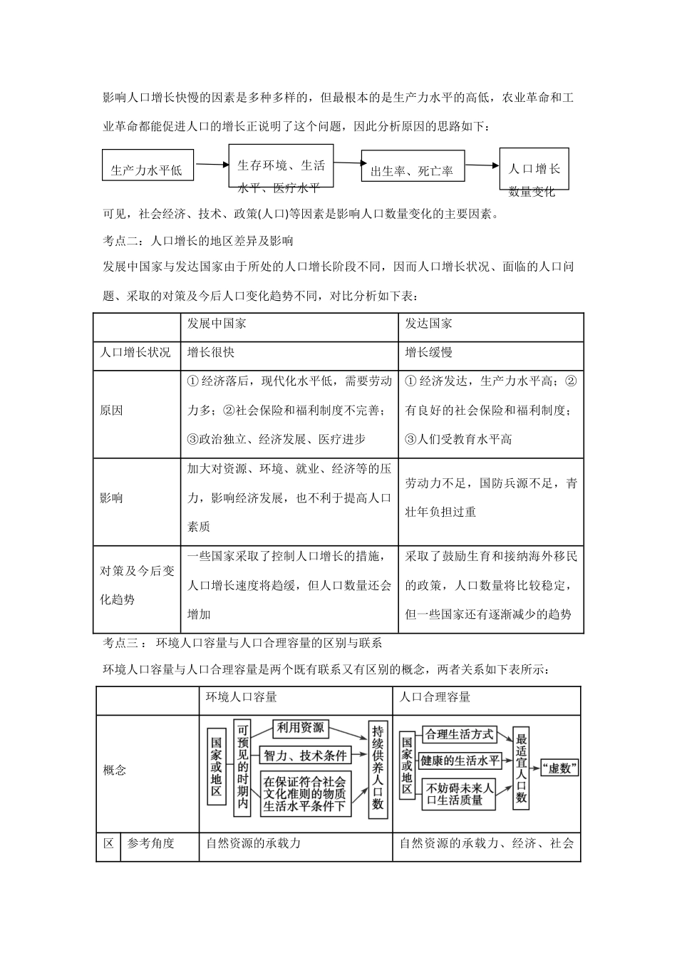 广东省惠州市惠东县安墩中学高中地理 第一章 1.1 人口的数量变化学案 新人教版必修2_第3页