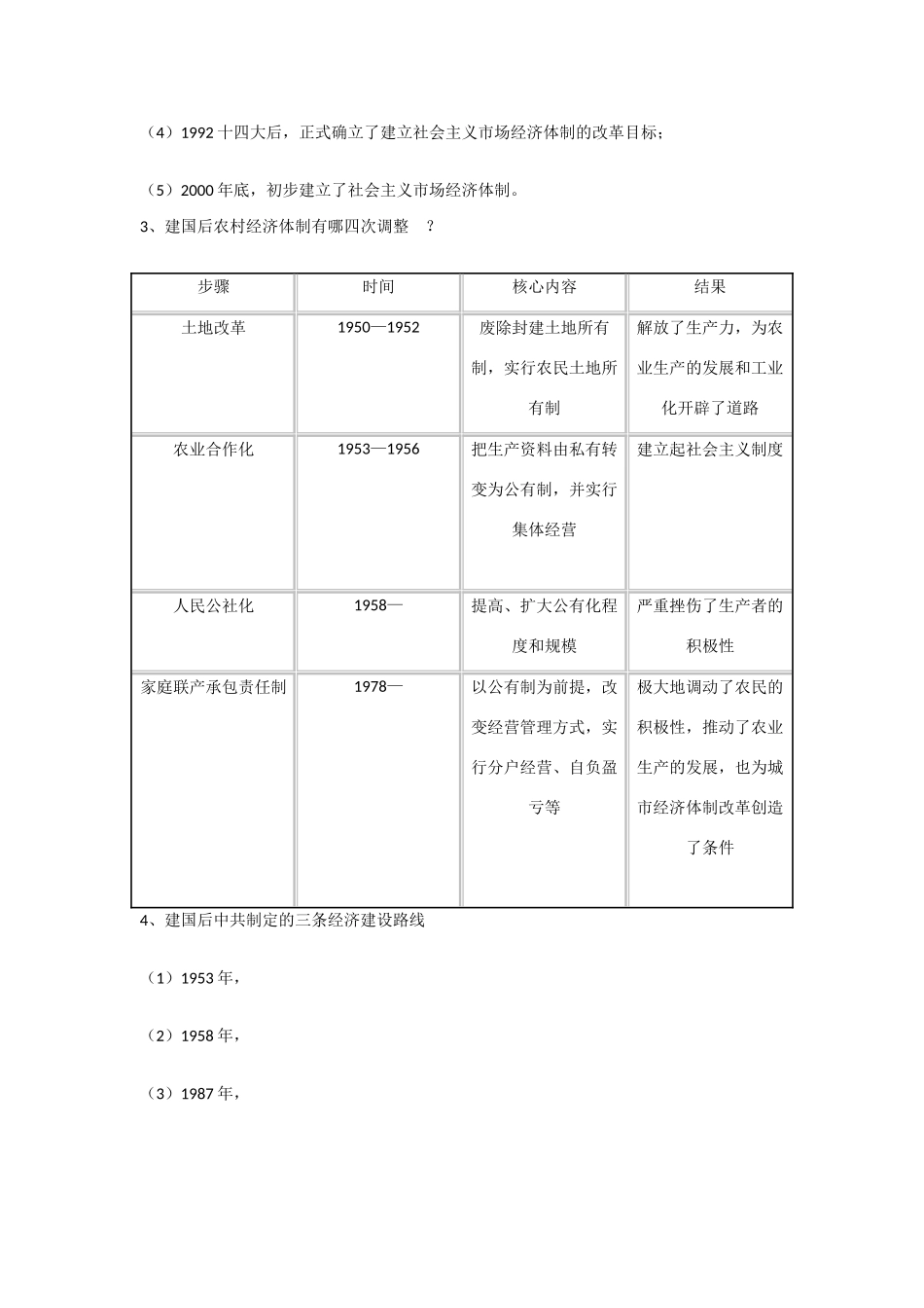 高考历史二轮专题复习学案： 改革开放与中华民族的伟大复兴 _第3页