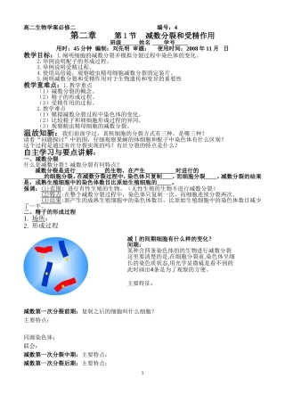 减数分裂和受精作用