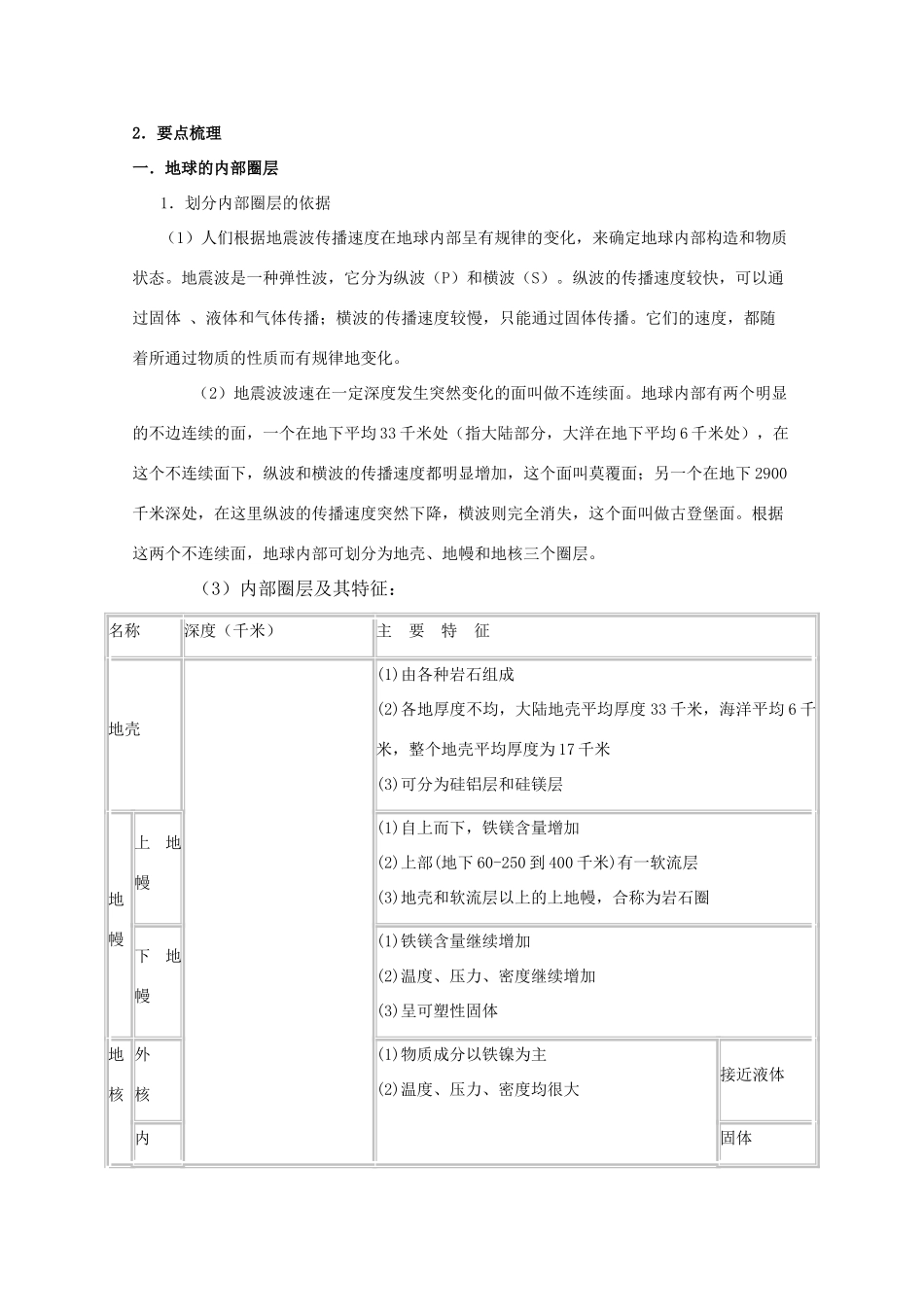 高一地理 2.3《地壳的运动和变化》教学案（2） 中图版必修1_第2页