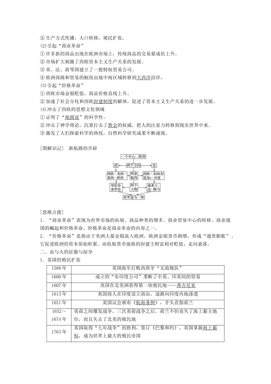 高中历史 专题五 走向世界的资本主义市场 第1课 开辟文明交往的航线及血与火的征服与掠夺学案 人民版必修2-人民版高一必修2历史学案_第2页