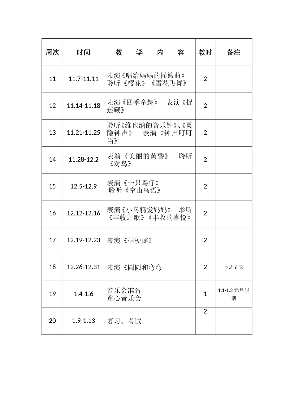人音版三年级音乐上册教学计划_第3页