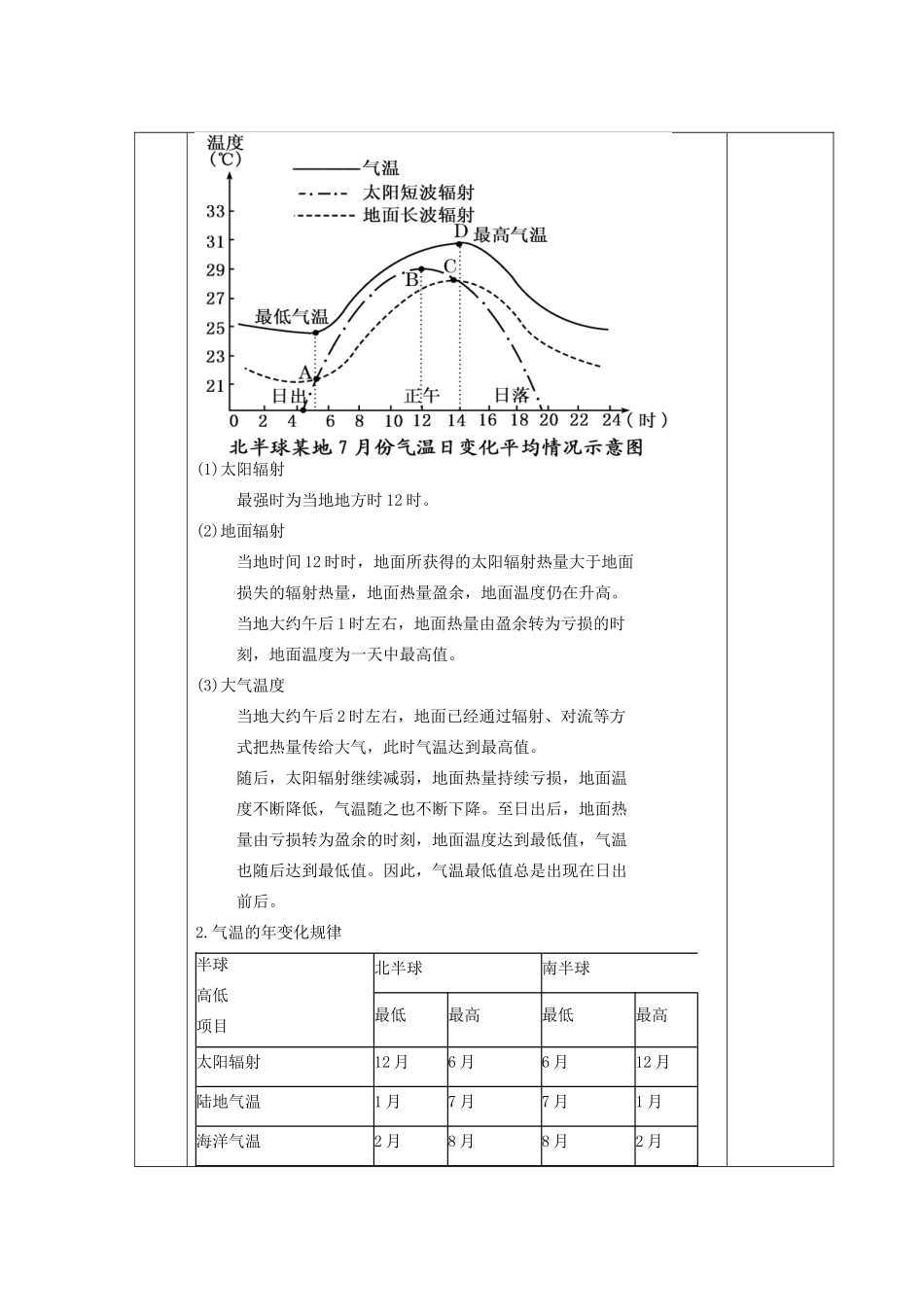 山东省新泰市第二中学高三地理 课时16 大气的组成、结构及受热过程导学案_第3页
