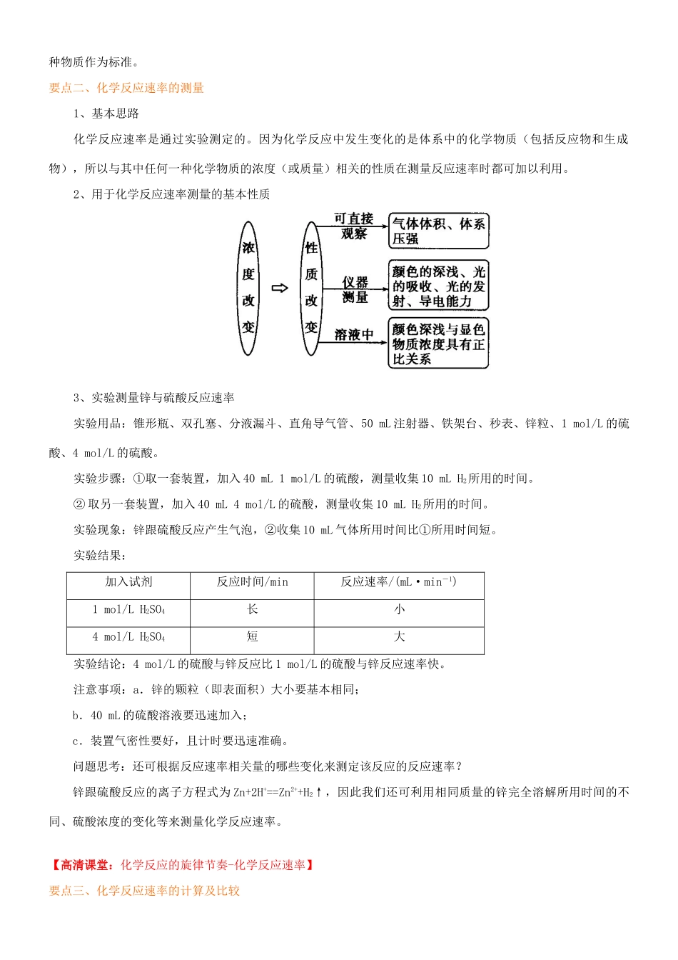 高中化学 化学反应速率（提高）知识讲解学案 新人教版选修4-新人教版高二选修4化学学案_第2页
