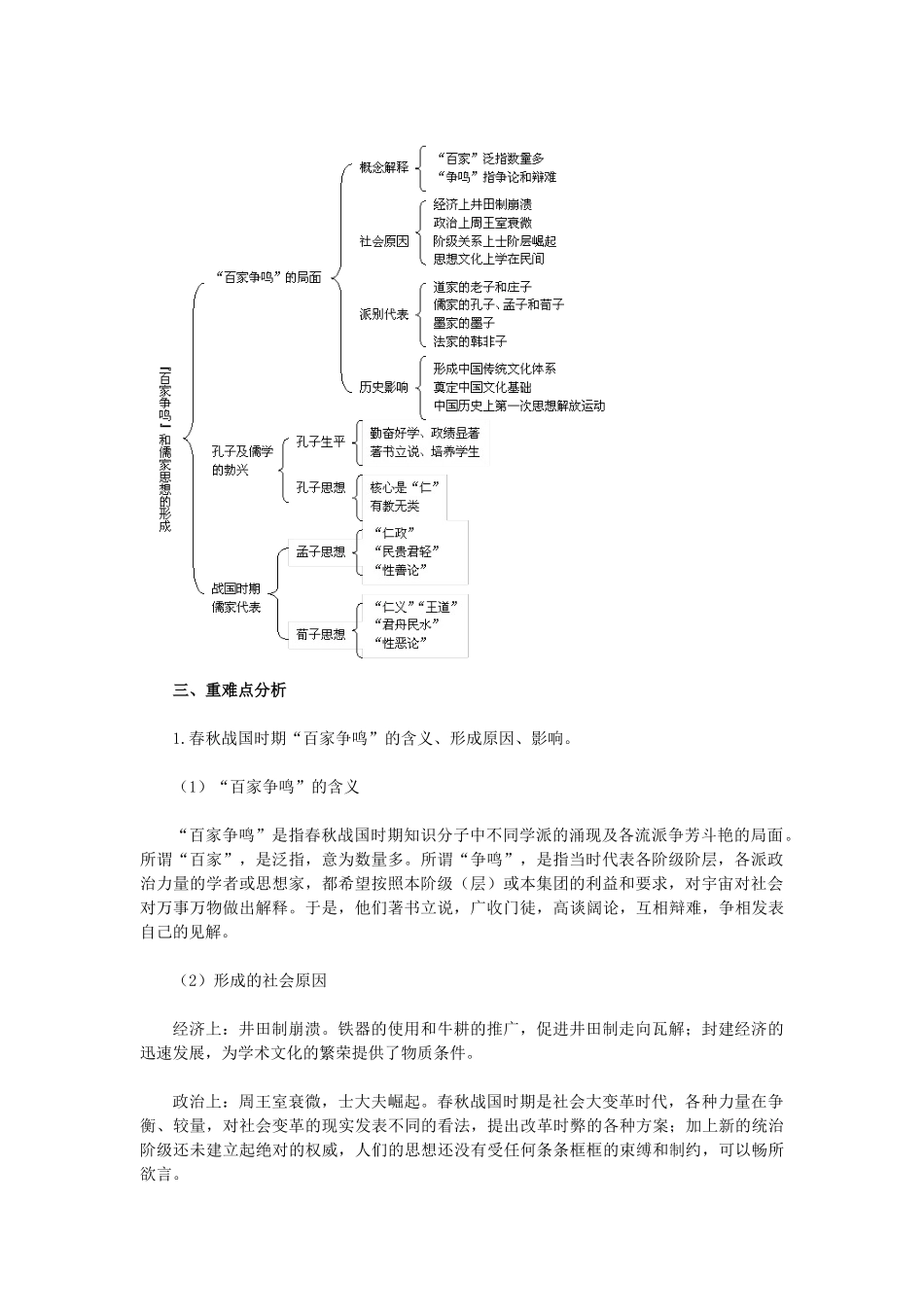 高中历史《百家争鸣》学案3 人民版必修3_第2页