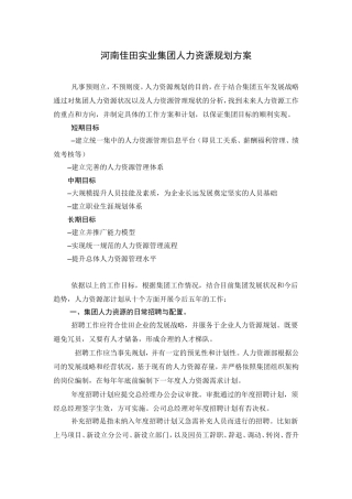 人力资源五年规划(定版)